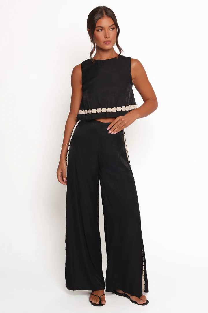 Conjunto de Pantalones Margarete - Negro/Cream