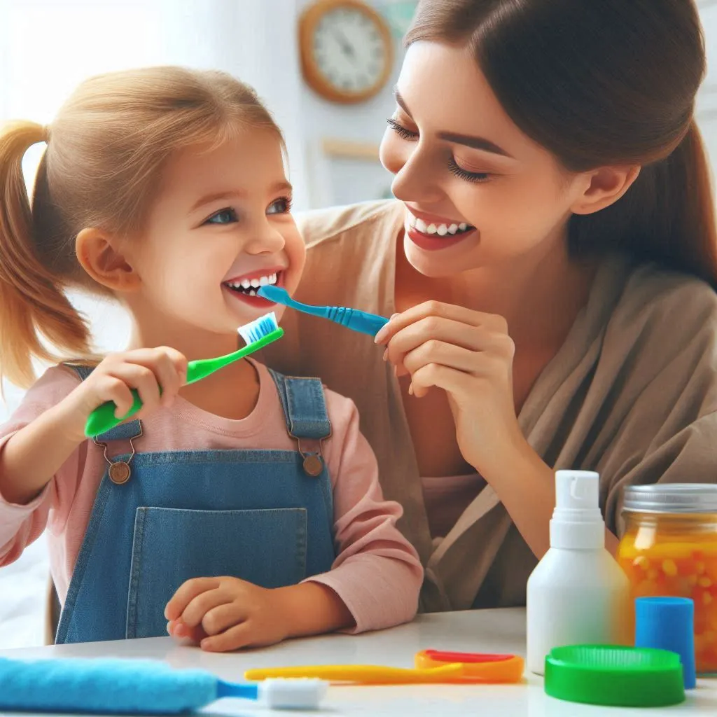 Bambino che si Lava i Denti